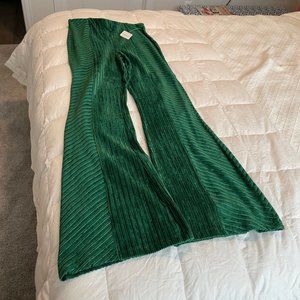Green Free People Stretch Flares Size M